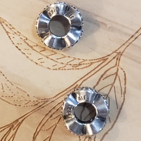 Pandora Cascading Glamour Teardrop Pave Spacer (set of 2) - retired - Picture 3 of 7